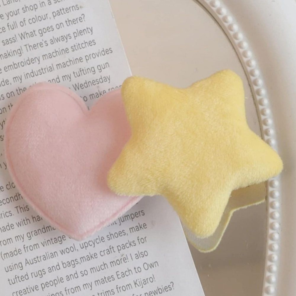 Plush Hair Clips🩷⭐️ - Picture 1 of 3